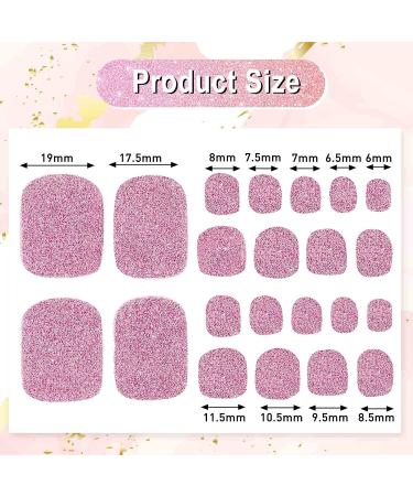 Glitter Toe Nail Wraps - Self-Adhesive Nail Polish Stickers - Solid Color Art Decals - Manicure Kit for Women & Girls - 12 Styles, 2 Nail Files (Chic Colors) - Buy Online on GoSupps.com