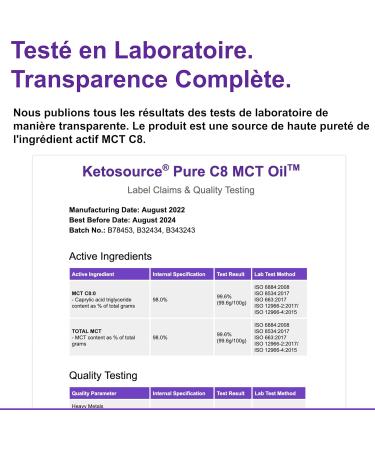 MCT Pure Ketosource Oil | High Purity Source of Ketone-Boosting C8 & C10 MCT | Keto & Fasting Compliant | Vegan & Gluten Free | 500ml Bottle of Recyclable PET Plastic - Buy Online on GoSupps.com