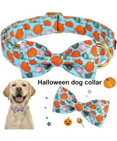 Adjustable Blue Pumpkin Dog Costume Band - Halison Cotton Neck Strap for Halloween | Medium Size | Pet Halloween Accessory - Buy Online on GoSupps.com