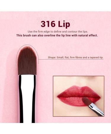Jessup Lip Brush Set Professional Lip Makeup Brushes for Streak-Free Application | 5 Premium Synthetic Brushes for Contouring & Defining Lips - Buy Online on GoSupps.com