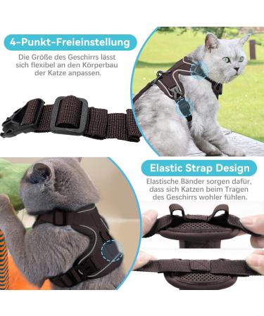 Adjustable Cat Dishes Set - Ergonomic Feeding for Cats & Kittens | Soft Durable Brown (M) - Buy Online on GoSupps.com