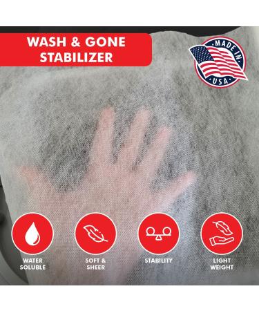 Superpunch Wash Away Stabilizer 12 x 10 Yard Roll - Machine Embroidery Backing for Free Standing Lace - Buy Online on GoSupps.com