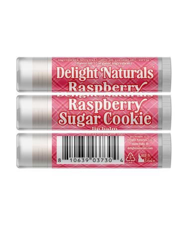 Delight Naturals Valentines Lip Balm Gift Set - Strawberries & Cream Raspberry Sugar Cookie Chocolate Cherry Candy Hearts - Buy Online on GoSupps.com