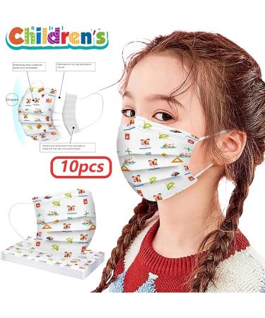 Kids Disposable Face_Mask Children Outdoor Back To School Supplies 3-Ply Breathable Auti-Dust Mouth Nose Protective Covers E-10pcs Kids - Buy Online on GoSupps.com
