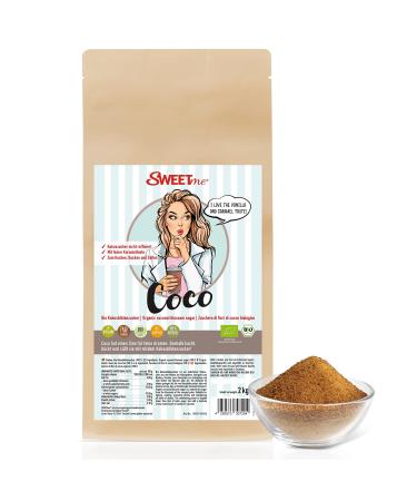 SWEETme Organic Coconut Blossom Sugar 2 kg - Coconut sugar with a fine caramel note unrefined 100% pure blossom sugar