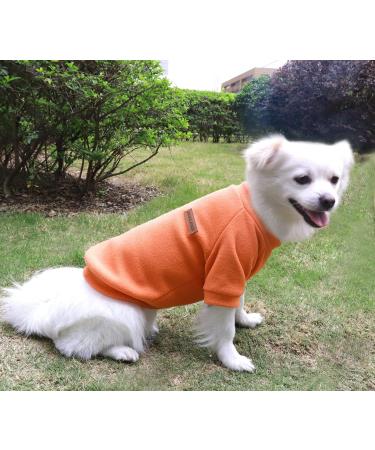 Cozy Hualisiji Fleece Dog Sweater for Small & Medium Dogs - Soft Warm and Comfortable - Ideal for Chihuahua & All Breeds (M Orange) - Buy Online on GoSupps.com