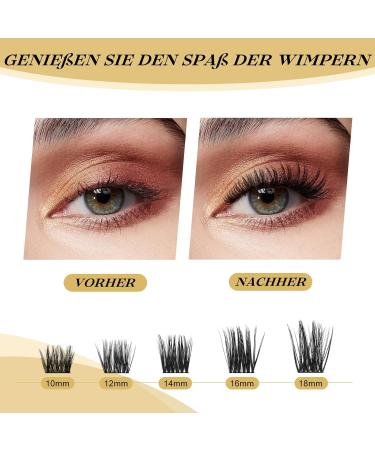 Cluster Eyelashes - 480 PCs DIY D Curl Individual False Eyelash Extensions - Soft & Light for Home Use (Qu07-D Mix 10-18mm) - Buy Online on GoSupps.com