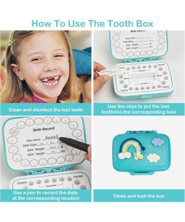 Buy Iween Tooth Souvenir Box Tooth Storage Holder for Kids | Preserve Childhood Memories (Straw Blue) - Buy Online on GoSupps.com