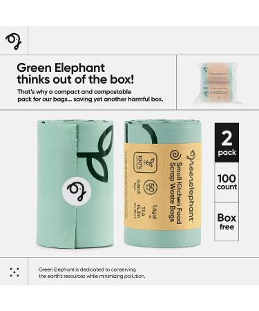 Green Elephant Small Compost Bags - 1.6 Gallon Biodegradable Trash Bags for Kitchen Compost Bin (2 Pack) - Buy Online on GoSupps.com