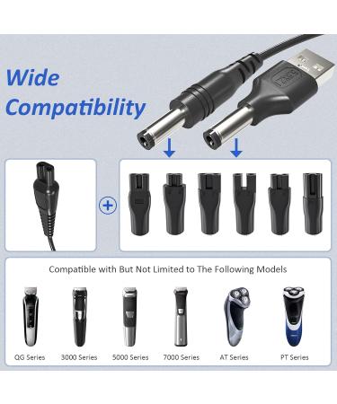 Pchero 15V Philip HQ8505 Razor Charging Cable Replacement - 5V USB Adapter for Hair & Beard Trimmers | 6 Connections 55x21 cm | International Shipping - Buy Online on GoSupps.com