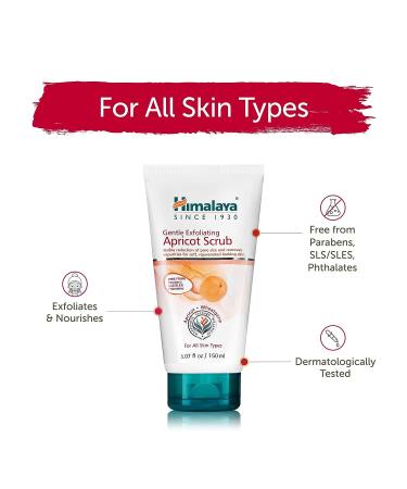 Himalaya Gentle Exfoliating Apricot Scrub - 5.07 oz | Nourish, Soften, and Renew Skin - Buy Online on GoSupps.com
