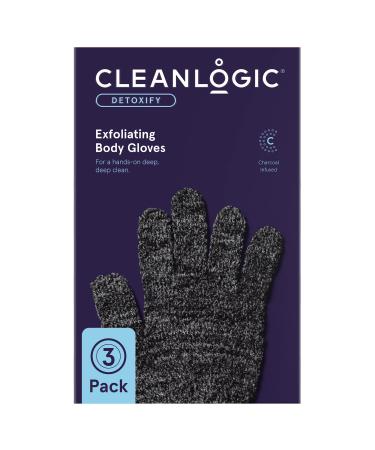 Cleanlogic Detoxify Charcoal Infused Exoliating Body Gloves Assorted Colors Removes Dry & Damaged Skin Vegan-Friendlypack of 3 (pair) - Buy Online on GoSupps.com