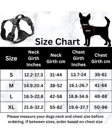 Medium TUFFDOG Easy-Fit Dog Harness - Premium Padded Reflective No Pull Vest with Control Handle and Matching Lead - Raven Black - Buy Online on GoSupps.com
