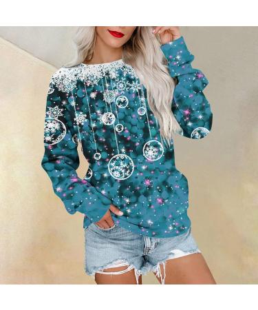 Shop Women s Christmas Sweater | Santa Claus & Elk Print Pullover Tops - Festive Holiday Apparel - Buy Online on GoSupps.com