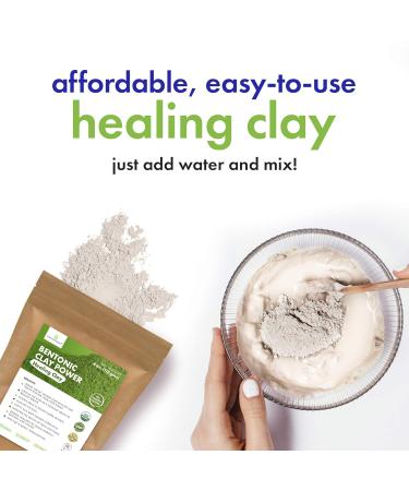 100% Pure Cosmic Element Calcium Bentonite Clay Powder - Vegan Food Grade Healing Clay for Skin Detox - 4 oz Pack for Soft, Smooth & Refreshed Skin - Buy Online on GoSupps.com