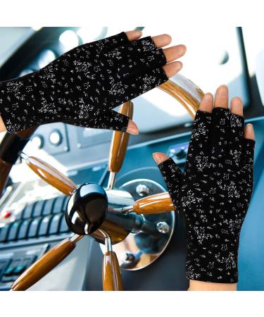 Maoxintek Women's UV Protection Fingerless Drive Gloves - Summer Cycling & Fishing - Non-Slip Lightweight (2 Pairs - Black & Khaki) - Buy Online on GoSupps.com