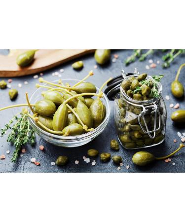 Hymor Caper Berries with Stem - 4x400g Glass | Salted Capers from Pribo | Perfect for Tapas & Antipasti | International Shipping Available - Buy Online on GoSupps.com
