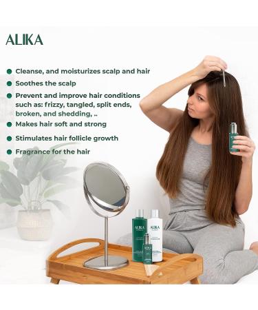 ALIKA Hair Growth Set - Shampoo, Conditioner, Serum for Women & Men - 22.93 oz - Suitable for Dry, Oily, and Normal Scalp - Buy Online on GoSupps.com