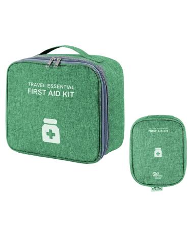AhoGou 2stk travel pharmacy bag medication bag bag bag set large capacity waterproof emergency bag for home office travel outdoor green