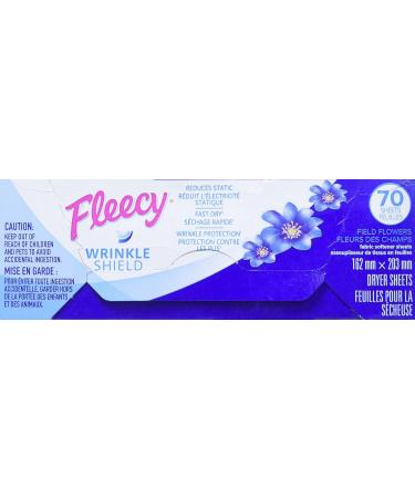Fleecy Fabric Softener Dryer Sheets - For Irresistibly Soft & Static-Free Clothes | Paraben & Phosphate Free | Softener for Laundry | Field Flowers Fragrance 70 Sheets Fabulous Field Flowers - Buy Online on GoSupps.com