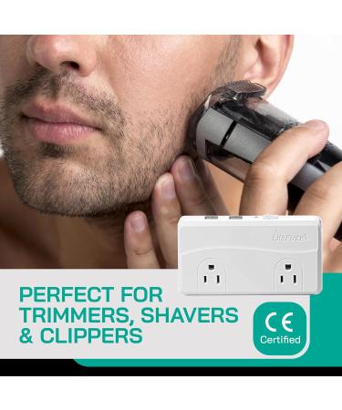 200W Travel Voltage Converter 220V to 110V - EU AU UK Adapter for Clippers Shavers & Trimmers - Circuit Breaker Included - Buy Online on GoSupps.com