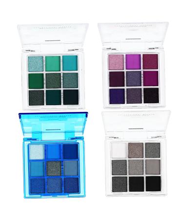 DRESSOOS 4 Pcs Eyeshadow Palette Colorful Eye Makeup Palette Eye Shadow Pallets for Women