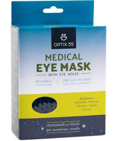 Optix 55 Gel Bead Eye Mask with Eye Holes Blue - Buy Online on GoSupps.com