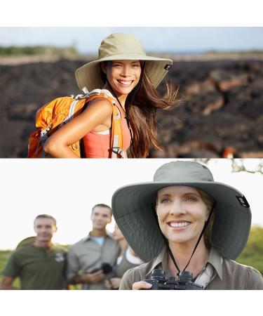 Solaris Wide Brim Sun Hat UPF 50+ for Women and Men - Tan | Outdoor Sun Protection Hat for Hiking and Gardening - Buy Online on GoSupps.com
