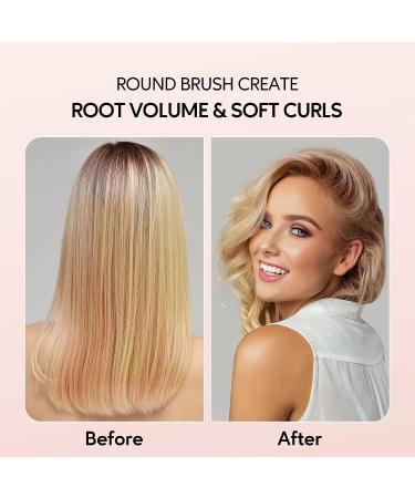 Terviiix 1.5 Inch Heated Curling Brush - Ceramic Tourmaline Ionic Curling Iron for Volumizing & Loose Curls - Digital Display, 9 Temperatures, Round Brush Volumizer - Dual Voltage - Buy Online on GoSupps.com
