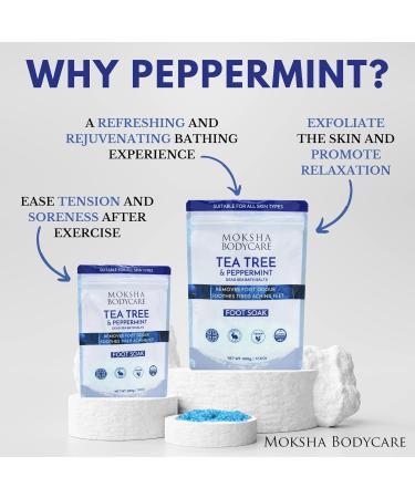 Tea Tree Oil & Dead Sea Salt Foot Soak - Made in UK - Treats Nail Fungus & Athlete's Foot - Exfoliating Spa Bath for Hard Skin - Antifungal Feet Soak - 500g - Buy Online on GoSupps.com