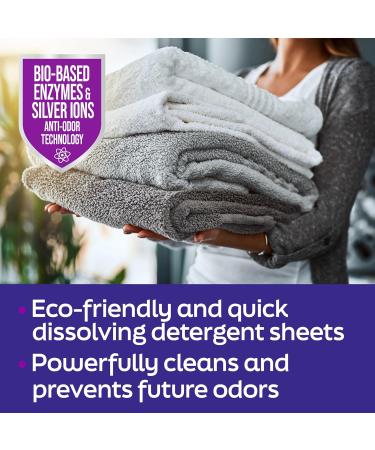 Premium Laundry Detergent Sheets - Silver Ion Odor Elimination | Powerful Fresh Linen Washer Sheets (40 Sheets - Buy Online on GoSupps.com