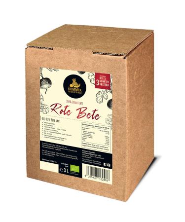Klimmek Premium ORGANIC Beetroot Juice - 100% pure beetroot juice - 3 litre bag in box