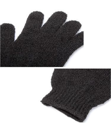 10 Pairs Premium Black Exfoliating Gloves for Shower & Bath - Double Sided Scrub Wash Mitt for Spa Dead Skin Removal - Unisex Luxury Exfoliation Accessories - Buy Online on GoSupps.com
