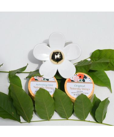 Naturally Daizy Organic Lip Balm - 100% Natural Moisturizer Lightweight Shine Refreshing Mint & Original - 0.50 oz/15g | Shop Internationally - Buy Online on GoSupps.com