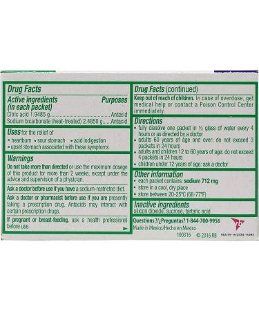 Picot Sal De Uvas Antacid - 8 Envelopes x 0.17 oz - Fast Relief for Heartburn and Indigestion - Buy Online on GoSupps.com