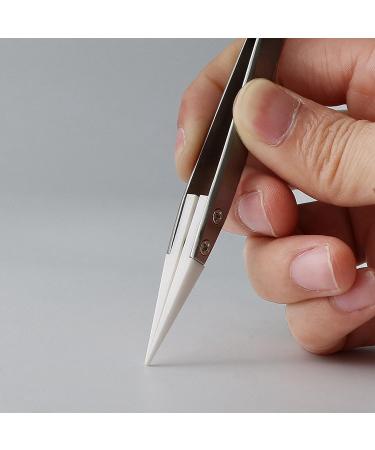 Precision Ceramic Tweezers - Non-Conductive, Anti-Static & Highly Heat Resistant - 1 Pack Silver - Buy Online on GoSupps.com