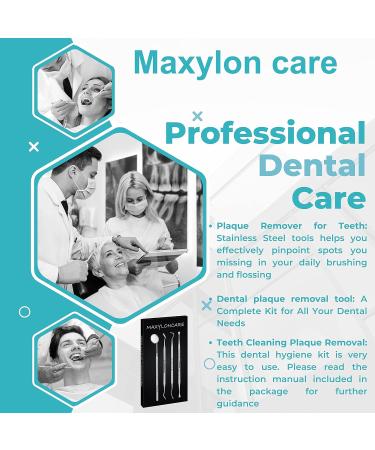 Dental Pick Set - Stainless Steel Teeth Cleaning Tools for Oral Care & Whitening - Buy Online on GoSupps.com