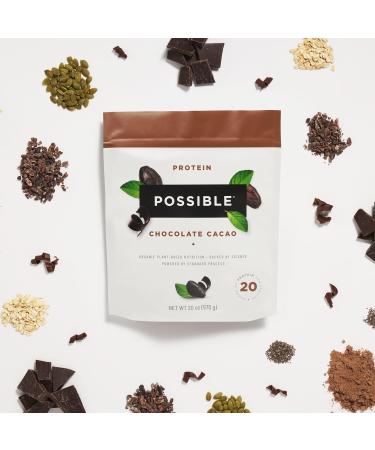 Protein Powder Chocolate Cacao - 20g of Vegan Plant-Based Protein Mix - Non-GMO Non-Dairy Gluten-Free - 3.5g of BCAAs - 9 Essential Amino Acids - 30-Day Supply - 2 Bag 30 Servings Chocolate Cacao 1.25 Pound (Pack of 2) - Buy Online on GoSupps.com
