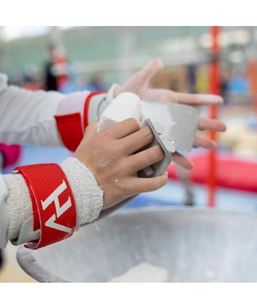 HOLVIST Leather Gymnastics Grips for Girls 7-12 | 2-Hole Women's Hand Grips Red - Buy Online on GoSupps.com