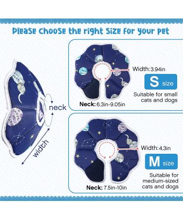 Adjustable Soft Cat Cone Collar | Starry Sky Blue | Postoperative Recovery and Waterproof Protection | Comfortable for Cats, Kittens, Dogs, Rabbits | Small Size - Buy Online on GoSupps.com