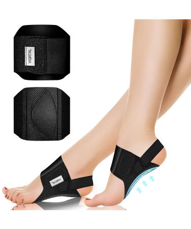 Arch Support Braces for Plantar Fasciitis Relief Adjustable Arch Support Bands with Buil-in Orthotics High Arch Feet Pain Relief