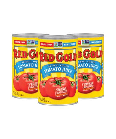 Red Gold Fresh Tomato Juice, No Salt Added, Kosher and Gluten Free, 46 Fl Oz (Pack of 3)