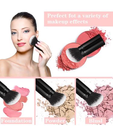 Premium Retractable Kabuki Face Brush Portable Synthetic Makeup Brush for Foundation Powder & Blush Ideal Travel Beauty Tool (White - Buy Online on GoSupps.com