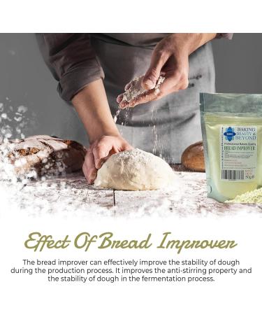 Bread Improver Powder - Dough Improver for Bread - Professional Dough Enhancer for Bread - All Grain Dough Conditioner Strengthens Gluten and Starch - to Improve Texture of All Flours (200g) 200 g (Pack of 1) - Buy Online on GoSupps.com