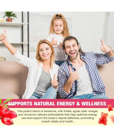 NIFEISHI Berberine Supplement (Sugar-Free) Berberine Gummies with Ceylon Cinnamon Milk Thistle for Metabolism Energy Gut Health Vegan Non-GMO Gluten Free - Watermelon Flavor 60 Gummies - Buy Online on GoSupps.com