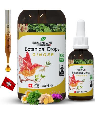 element one Natural Botanical Drops Ginger Support Digestive for Comprehensive Wellness, Support Immune System, Promote Inflammation Relief, and Enhance Blood Circulation (50ml)