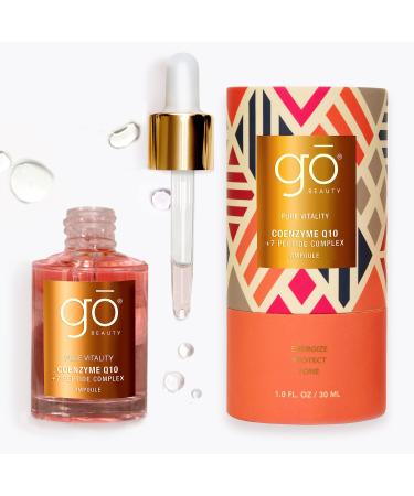 Longevity CoQ10 Daily Antioxidant Defense Serum - A Super Food for Skin Boost Skin Health Anti-Aging Sun Damage Sagging Skin with 7 Peptides & Vitamin B3 Pure Vitality 1 fl. Oz