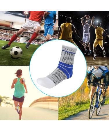 Adjustable Sports Ankle Brace - Breathable Silicone Ankle Sleeve Support for Sprains Strains & Plantar Fasciitis - Men & Women (M - Buy Online on GoSupps.com
