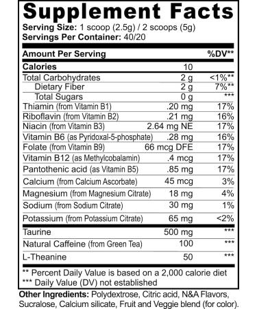 PURE LIFE Energy Powder Guava Berry Flavor Sugar-Free Natural Drink Mix | Organic Powder for Workout Focus & Endurance | 40 Servings | Pure Energy Booster Supplement 3.52oz (99g) - Buy Online on GoSupps.com