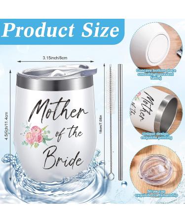 Wedding Gift Set: 6-Piece Mother of Bride & Groom Coffee Mugs, Stainless Steel Tumblers, Makeup Bags, Travel Mirror - Rose Gold Theme for Bridal Shower, Engagement Party - Buy Online on GoSupps.com